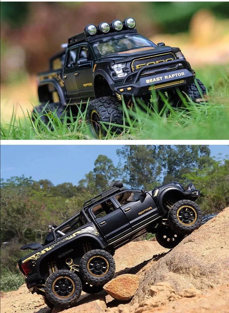 RAPTOR Técnico Diecast Alloy Car Model, Veículo Off-Road, Brinquedos para Meninos, Presente de Aniversário, Coleção Infantil - dk digital