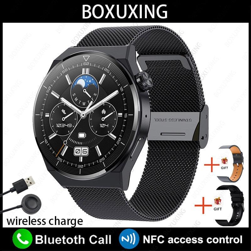 GT3 Pro Smartwatch à prova d'água para homens, tela HD, freqüência cardíaca, chamada Bluetooth, Huawei, Xiaomi, NFC, IP68, 390x390, 2023 - dk digital