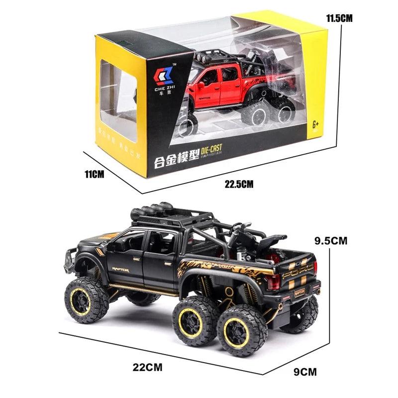 RAPTOR Técnico Diecast Alloy Car Model, Veículo Off-Road, Brinquedos para Meninos, Presente de Aniversário, Coleção Infantil - dk digital