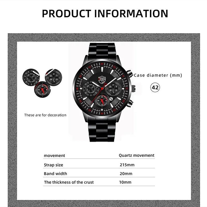 Moda masculina relógios de negócios aço inoxidável quartzo relógio de pulso masculino casual data luminosa pulseira de couro relógio - dk digital