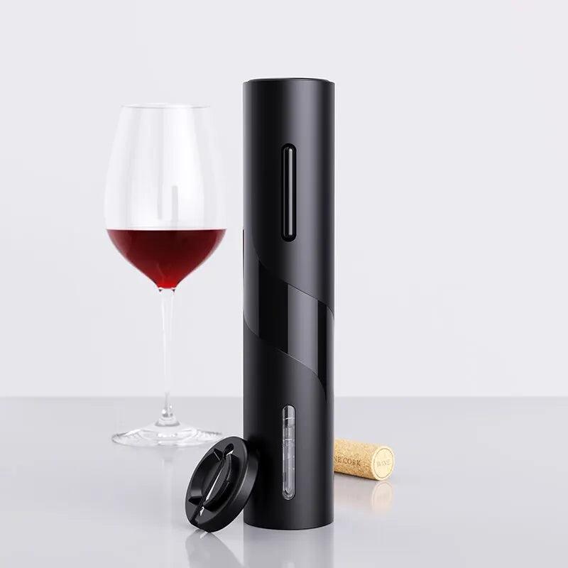 Abridor de vinho elétrico preto, saca-rolhas automático, criativo abridor de vinho, carregamento USB. - dk digital