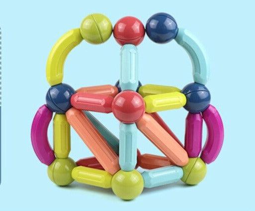 Blocos de construção magnéticos mágicos Brinquedo Conjunto magnético Ímã Bola Bastões Rod Jogos Montessori Brinquedos educativos para crianças - dk digital