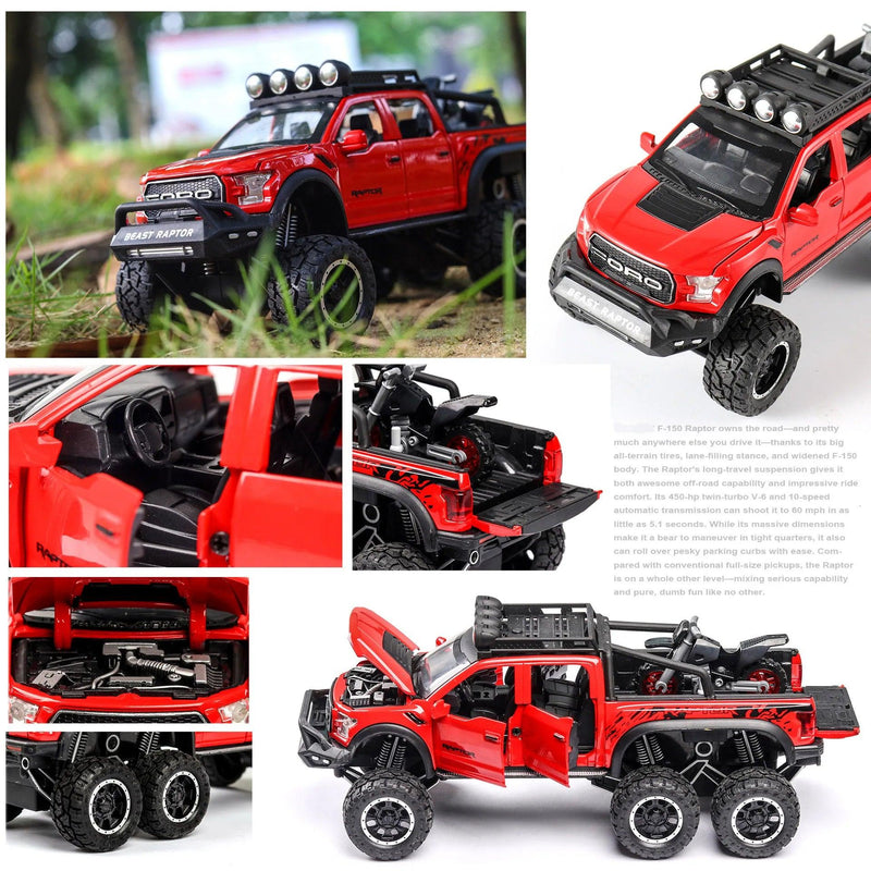 RAPTOR Técnico Diecast Alloy Car Model, Veículo Off-Road, Brinquedos para Meninos, Presente de Aniversário, Coleção Infantil - dk digital