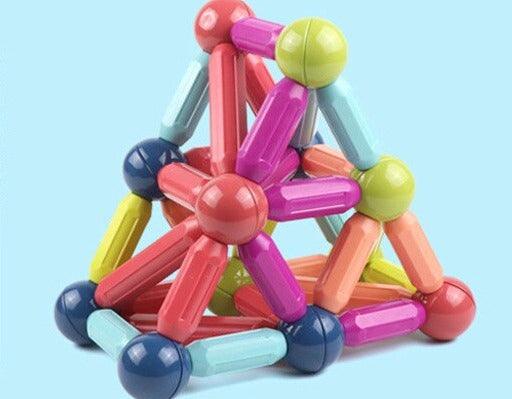 Blocos de construção magnéticos mágicos Brinquedo Conjunto magnético Ímã Bola Bastões Rod Jogos Montessori Brinquedos educativos para crianças - dk digital