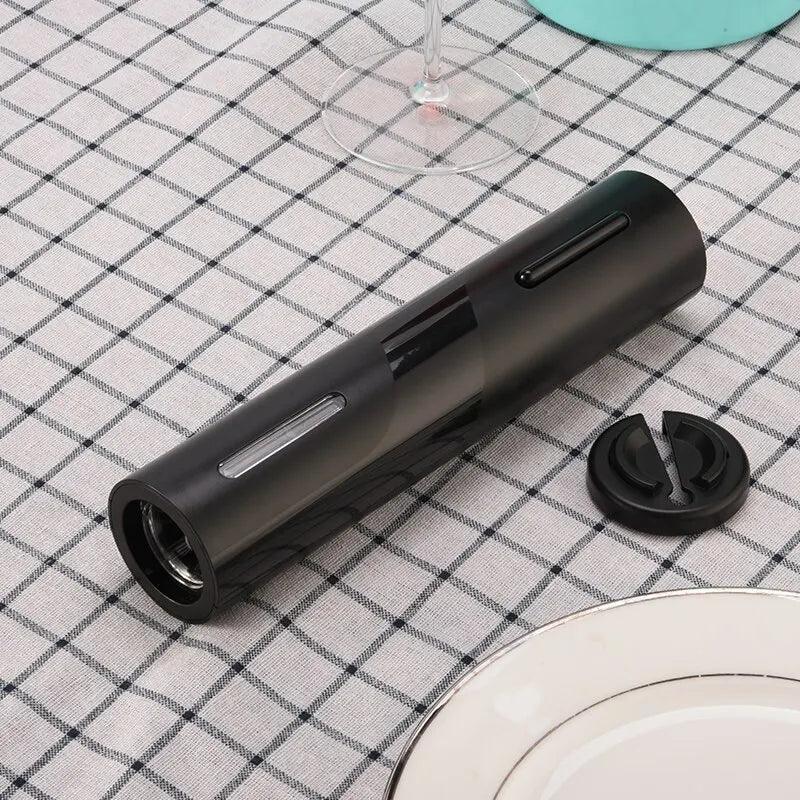 Abridor de vinho elétrico preto, saca-rolhas automático, criativo abridor de vinho, carregamento USB. - dk digital