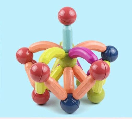 Blocos de construção magnéticos mágicos Brinquedo Conjunto magnético Ímã Bola Bastões Rod Jogos Montessori Brinquedos educativos para crianças - dk digital