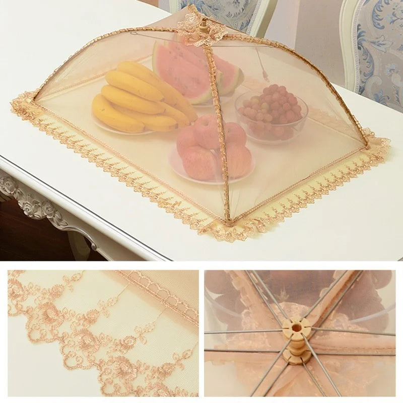 New Umbrella Style Food Covers Anti Fly Mosquito Meal Cover Lace Table Large Table Cover Home Gadgets